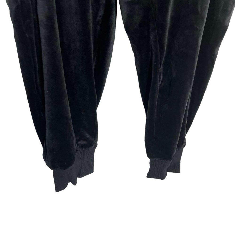 NWT LIVI Black Velour High Rise Pull On Jogger Pants 26 28 - Picture 3 of 12